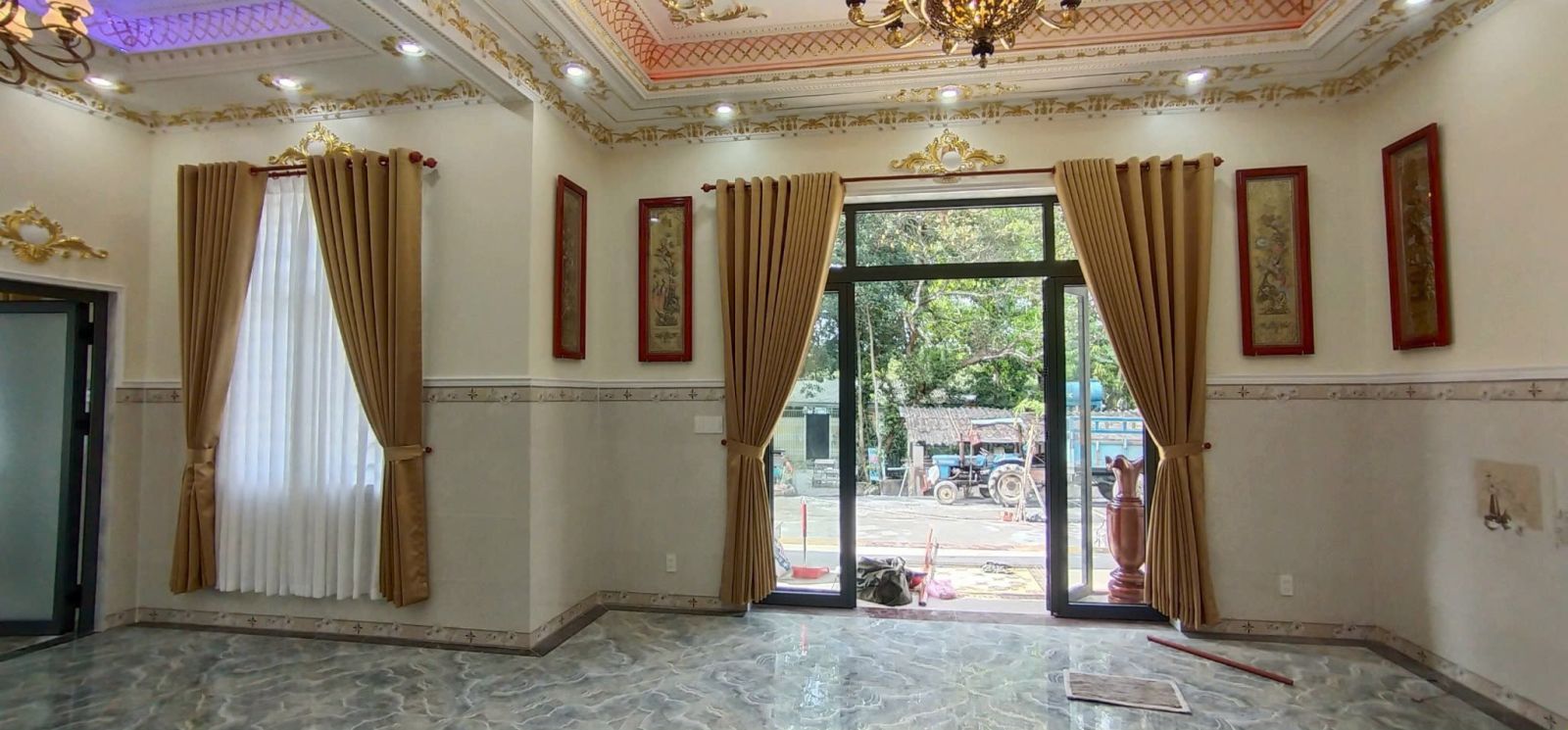 Rèm Vải 2 Lớp Che Nắng 